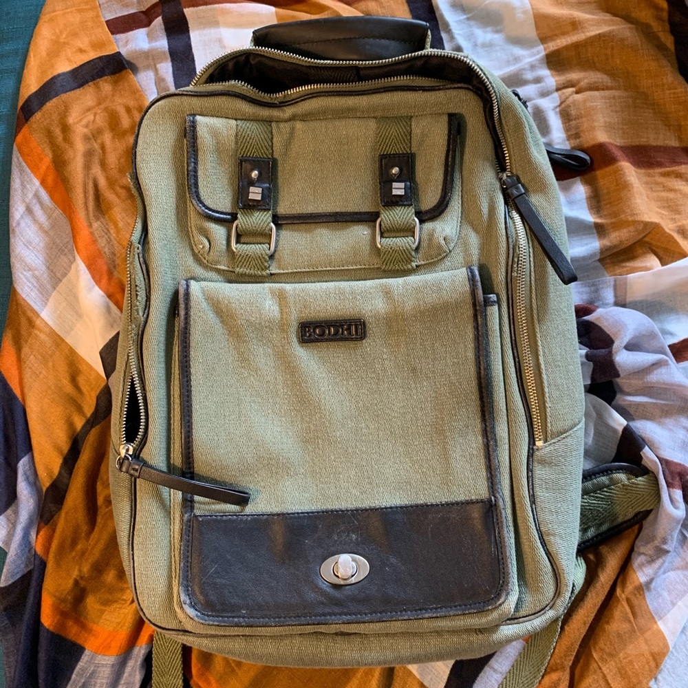 Bodhi Canvas Leather Trimmed backpack.